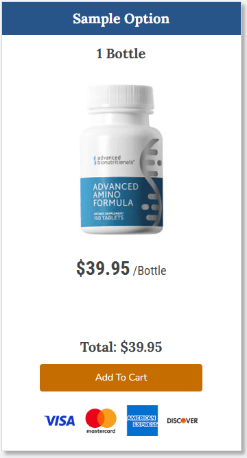 Advanced Amino Formula 1 bottle