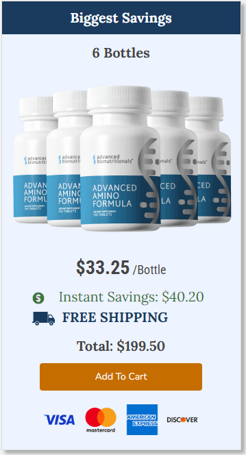 Advanced Amino Formula 3 bottle